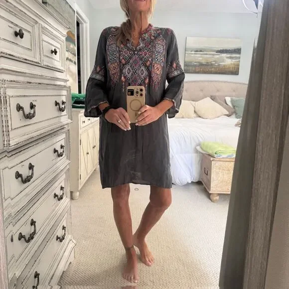 Johnny Was Shankara Flare Sleeve tunic /dress- new with tags size small
